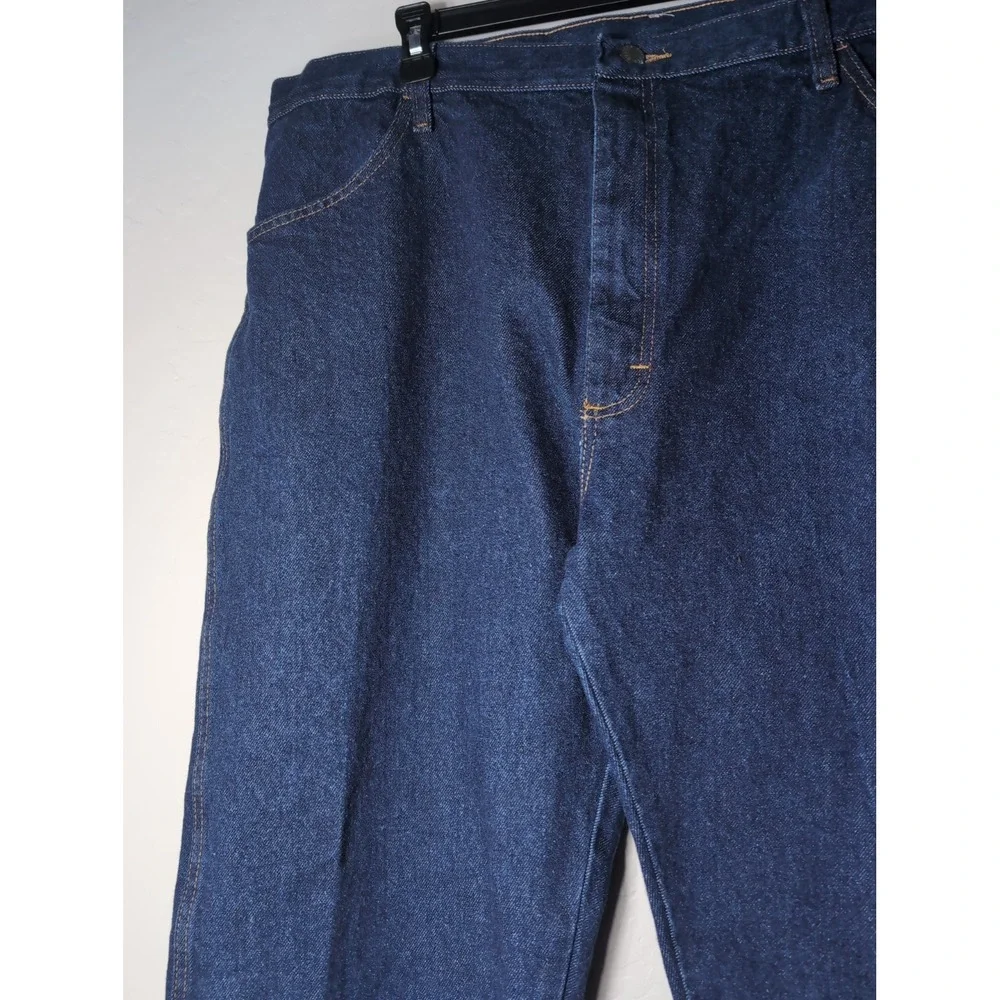 Rustler Jeans Men's 42 X 30 Dark Wash Straight Leg Stretch Western Ranch